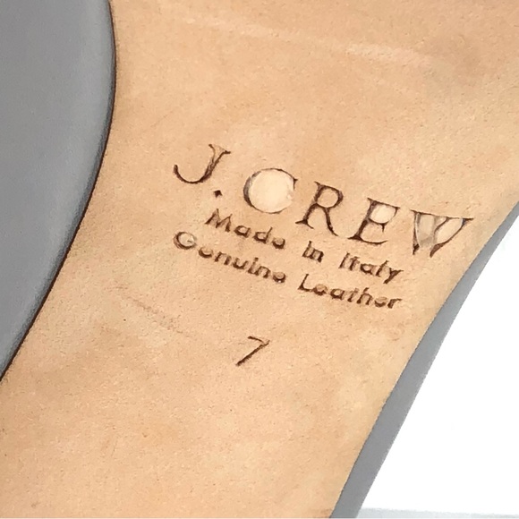 J. Crew Made in Italy Everly Cap Toe T-Strap Stiletto High Heels Gray Black 7 - Picture 8 of 9